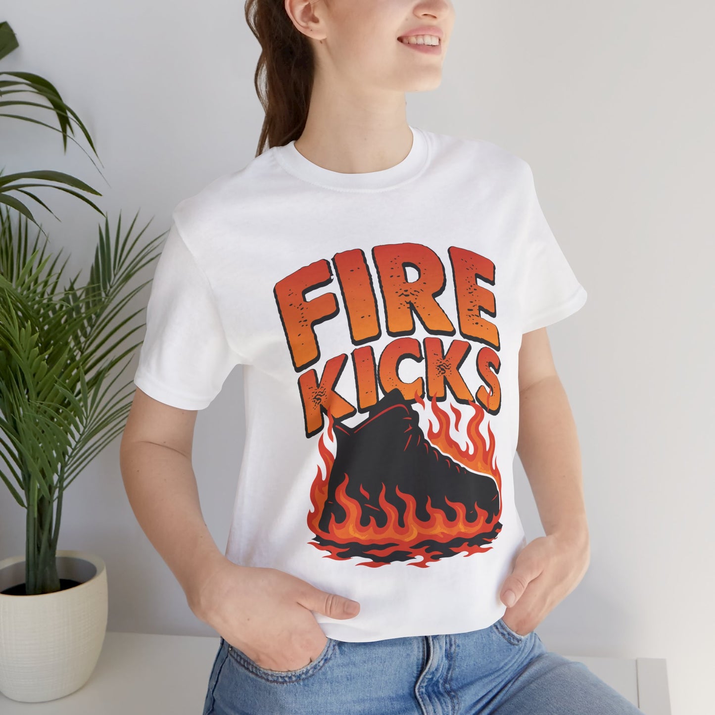 Fire Kicks Tee- Black and Orange Edition