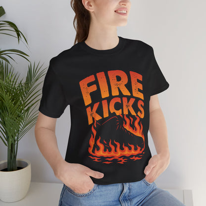 Fire Kicks Tee- Black and Orange Edition