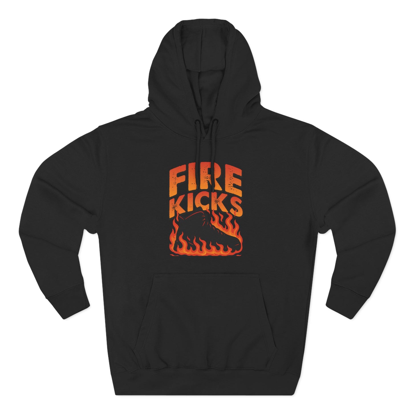Fire Kicks Hoodie- Black and Orange Edition