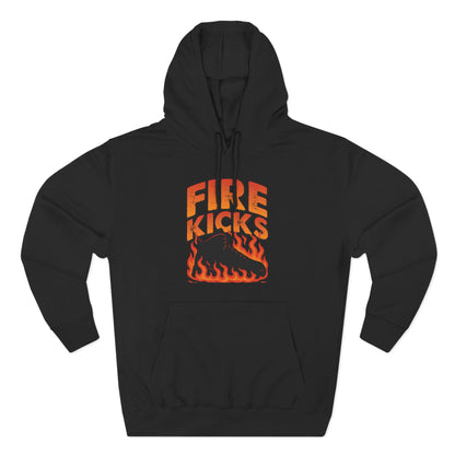 Fire Kicks Hoodie- Black and Orange Edition