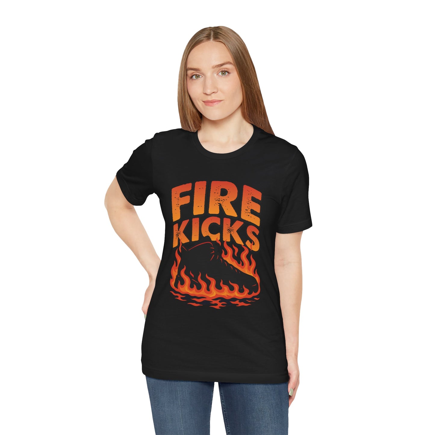 Fire Kicks Tee- Black and Orange Edition