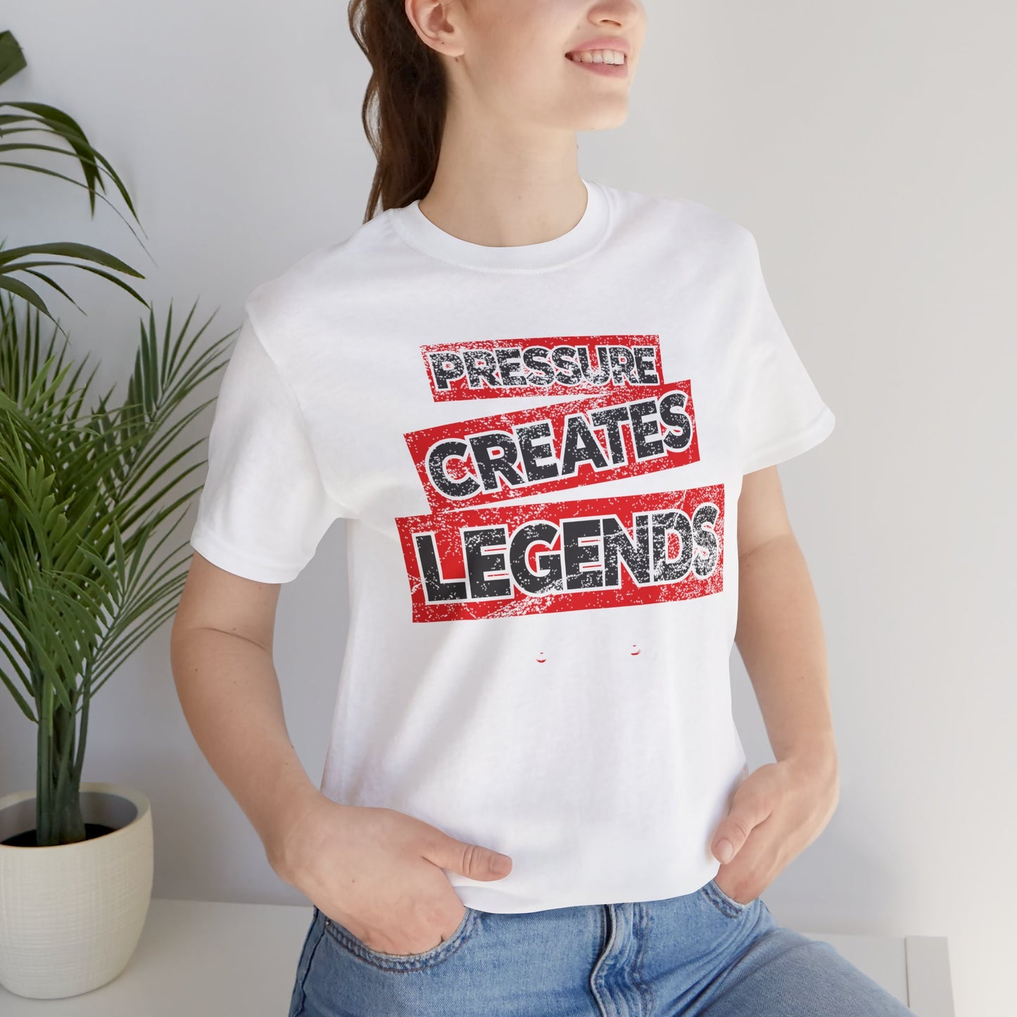 Pressure Creates Legends Tee- Black and Red Edition