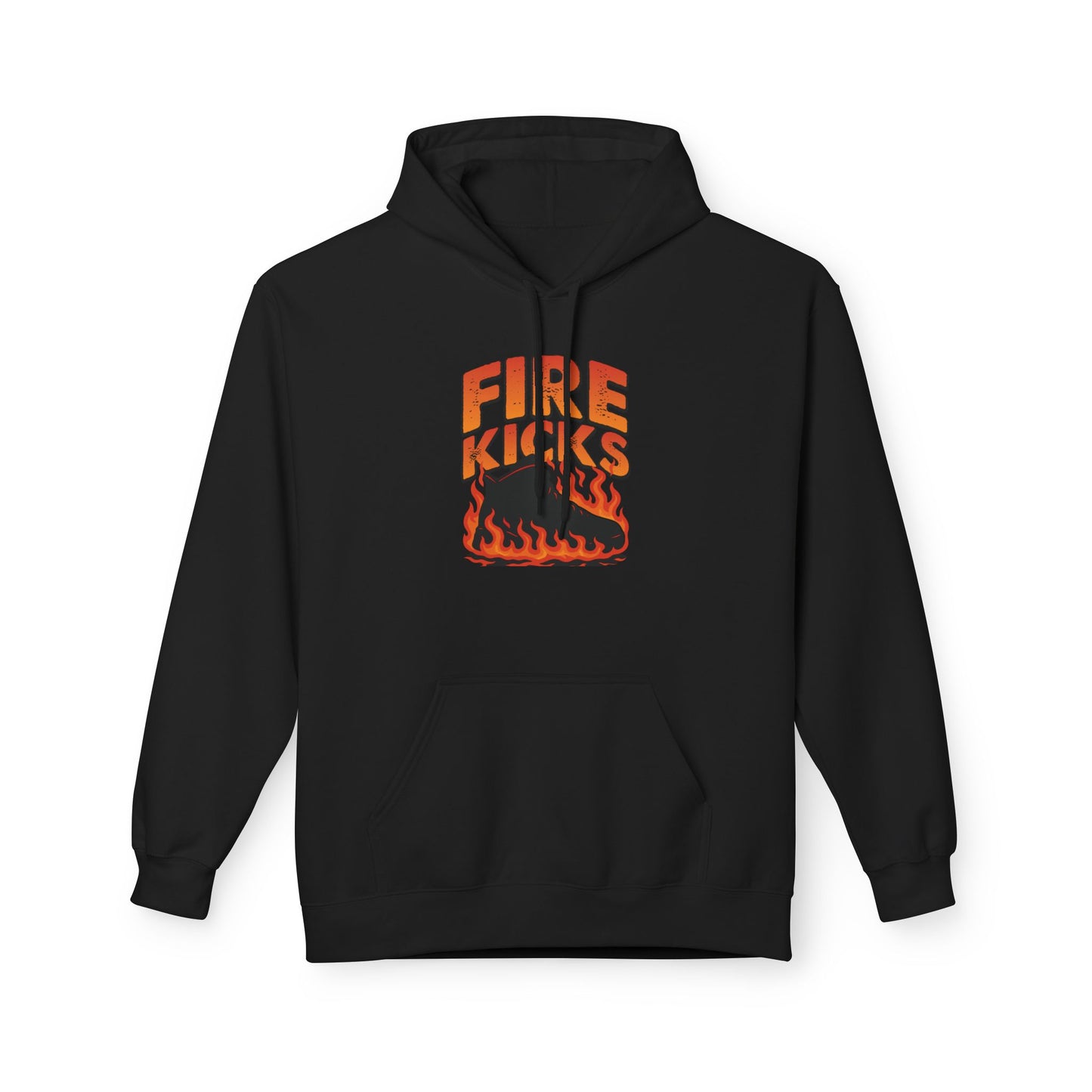 Fire Kicks Hoodie- Black and Orange Edition
