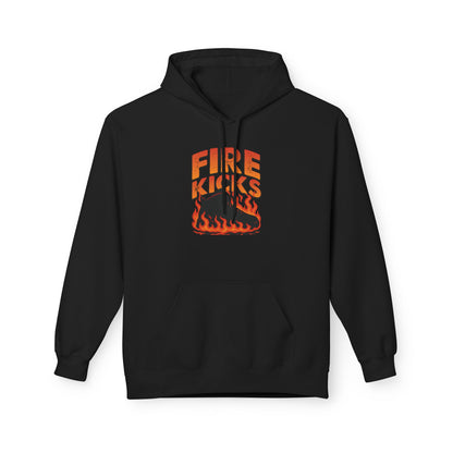 Fire Kicks Hoodie- Black and Orange Edition