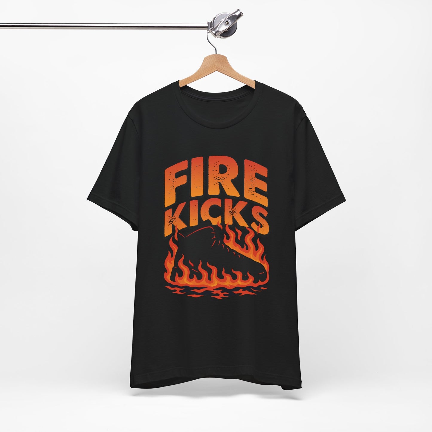 Fire Kicks Tee- Black and Orange Edition