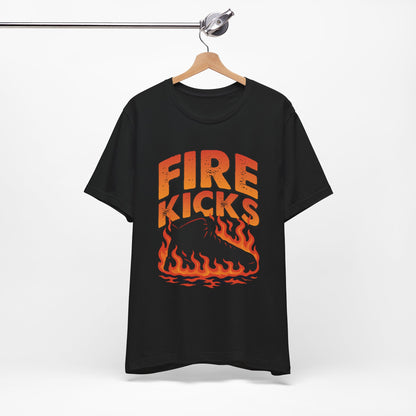 Fire Kicks Tee- Black and Orange Edition