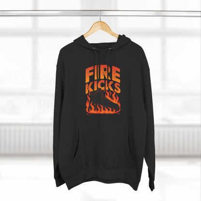 Fire Kicks Hoodie- Black and Orange Edition