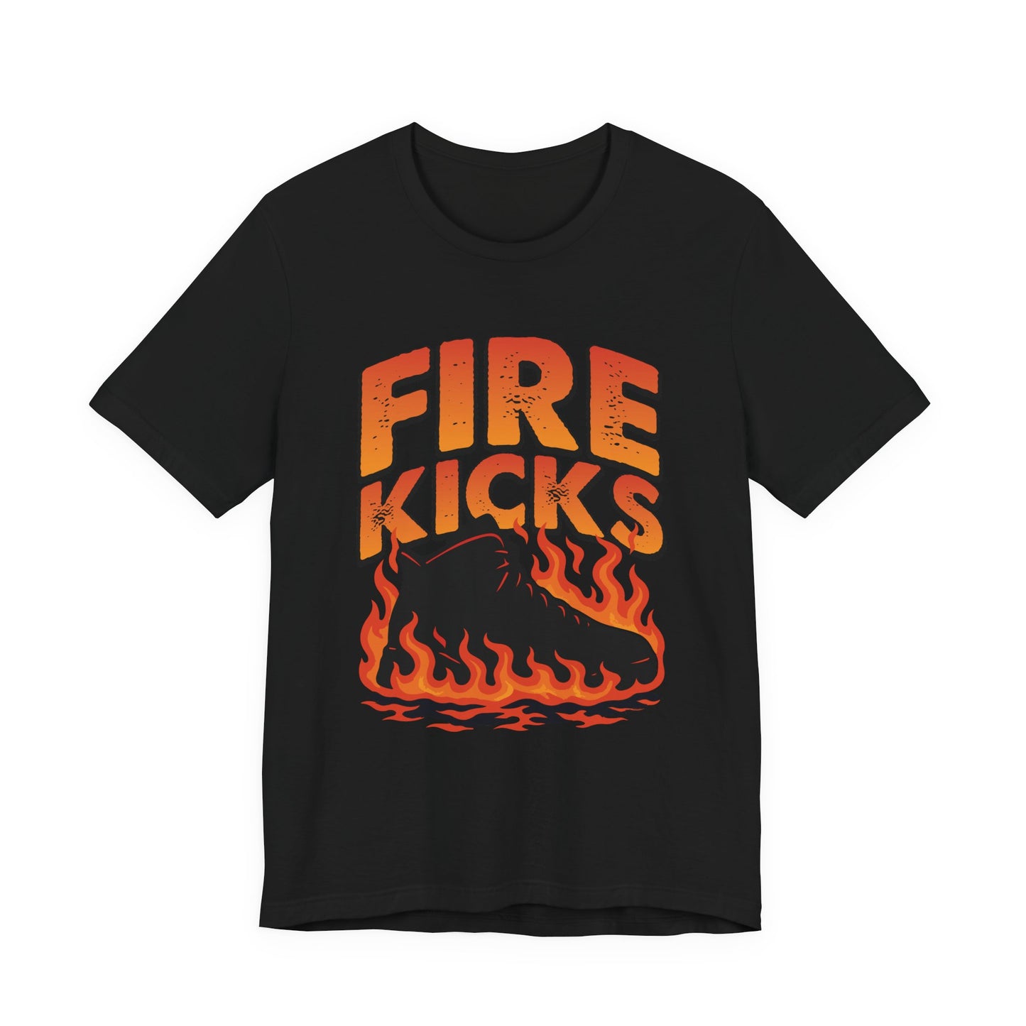 Fire Kicks Tee- Black and Orange Edition