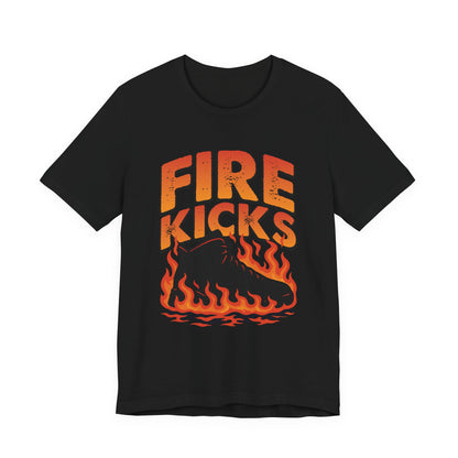 Fire Kicks Tee- Black and Orange Edition