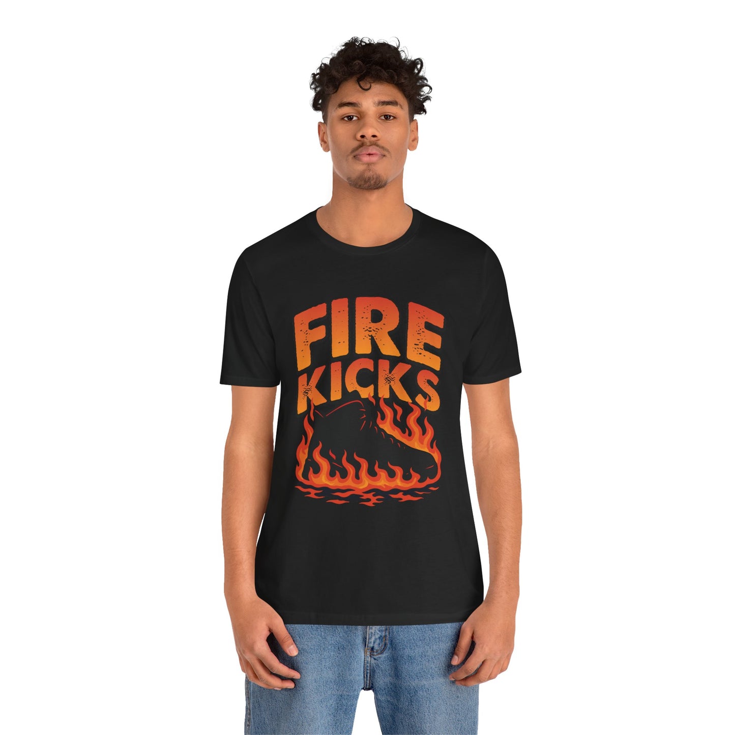 Fire Kicks Tee- Black and Orange Edition