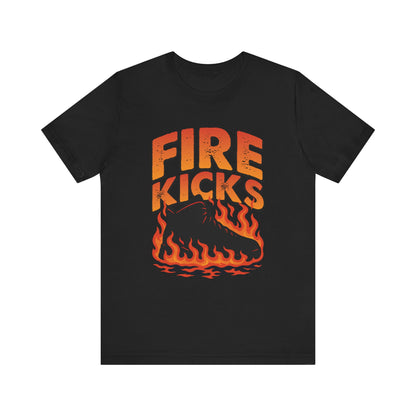 Fire Kicks Tee- Black and Orange Edition